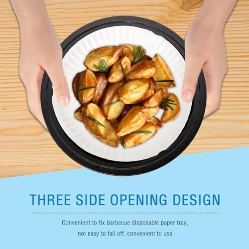 12 Packs Paper Plate Holders, Heavy Duty with Snap-in Grooves, 10 Inch