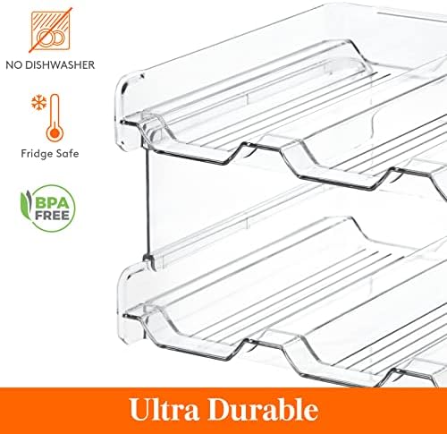 Lifewit Stackable Water Bottle Organizer for Cabinet, Clear Tumbler