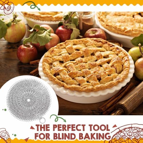Patelai 2 Pcs Pie Weights Chain, 316 Stainless Steel Baking Tool,8