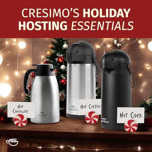 Cresimo Thermal Coffee Carafe 68oz / 2L - 12 Hours Hot Beverage