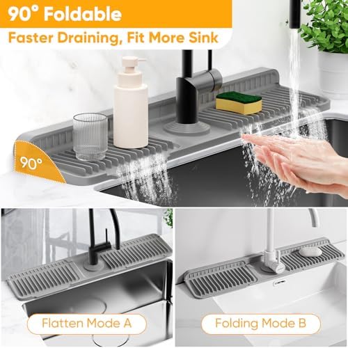 24'' Faucet Mat for Kitchen Sink Water Splash Guard
