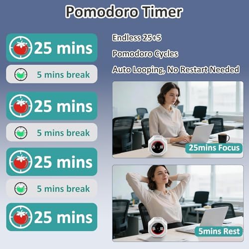 Rechargeable Pomodoro Kitchen Timer