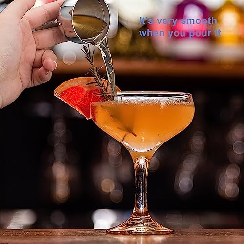 Bell Cocktail Jigger with Measuring Marks (1oz, 2oz) and Mixing Spoon