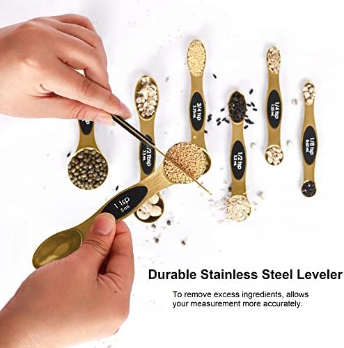 Magnetic Measuring Spoons Set Stainless Steel with Leveler-9pcs