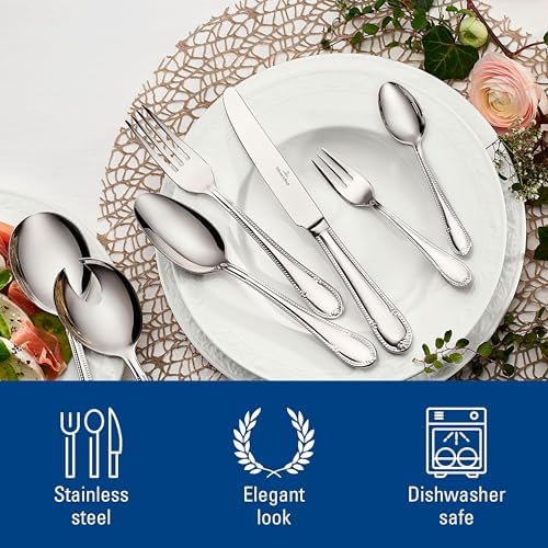 Villeroy & Boch Mademoiselle 64 Piece Flatware Set for 12, Includes