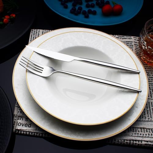 20 Piece Luxury Silverware Set for 4 Mirror-Polished 18/10 Stainless