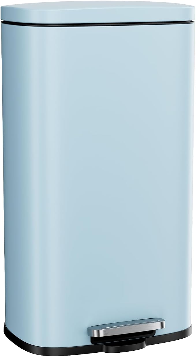 Arlopu 8/13.2 Gallon Step Trash Can, Stainless Steel Garbage Bin, Soft-Close by Arlopu