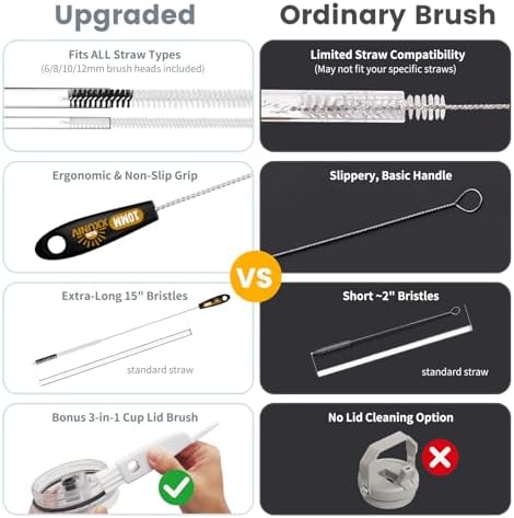 15 Inch Straw Cleaner Brush Set, 5PCS for Stanley