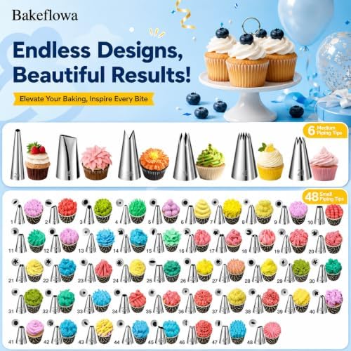 164Pcs Cake Decorating Tools Supplies Kit with Dessert Piping Syringe