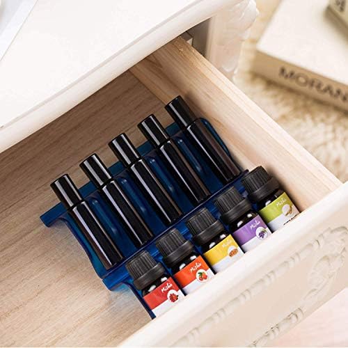 8 Pcs Essential Oil Organizer, Aluminum Black, Expandable, Holds 40