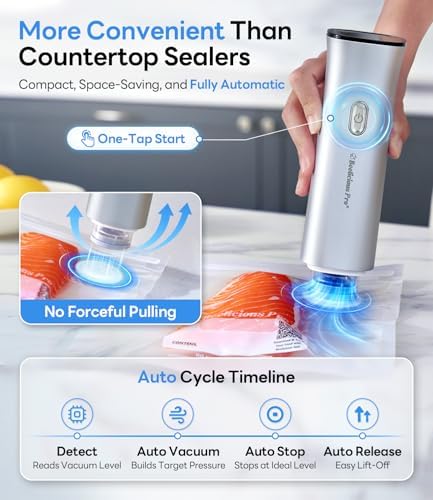 VacSense Series Handheld Vacuum Sealer, 75kPa, Silver