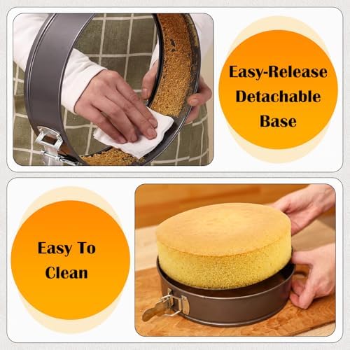 Nonstick Springform Pan Set 6 Sizes, Removable Bottom Baking