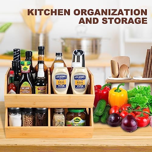 2 Set Bamboo Storage Bins, Pantry Organizers and Storage, Kitchen