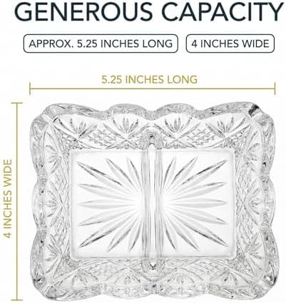 Godinger Crystal Sugar Packet Holder, Tea Bag and Sweetener Caddy