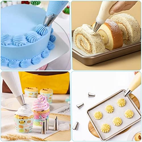 Piping Bags and Tips Set, 100 12-Inch Disposable Bags