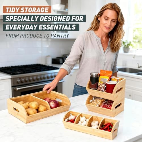 Onion Storage, Potato Storage, Potato and Onion Storage Bin, 3 Tier