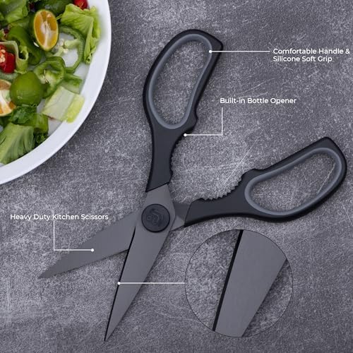 Linoroso Kitchen Scissors All Purpose Kitchen Shears with Magnetic
