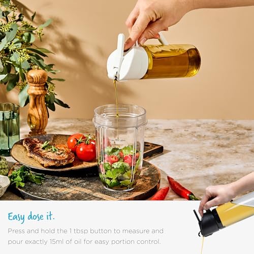 Dreamfarm Oileroo Lite Oil Sprayer, Pourer & Doser, White