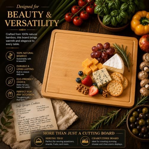 Bulk Wholesale Bamboo Cutting Boards, Set of 10, 14x11 Inch, Juice
