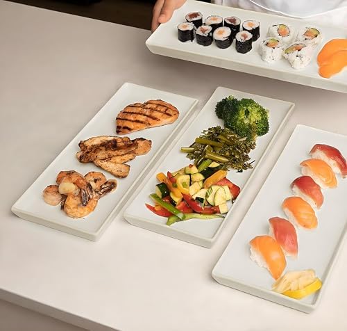 KooK Serving Platters and Trays, Trays for Serving Food, Ceramic