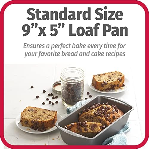 GoodCook Nonstick Loaf Pan 9 x 5-Inch Heavy-Duty Steel Bakeware with