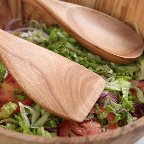 2PCS Acacia Wooden Spoons For Cooking-14 Inch Smooth Finish Cooking