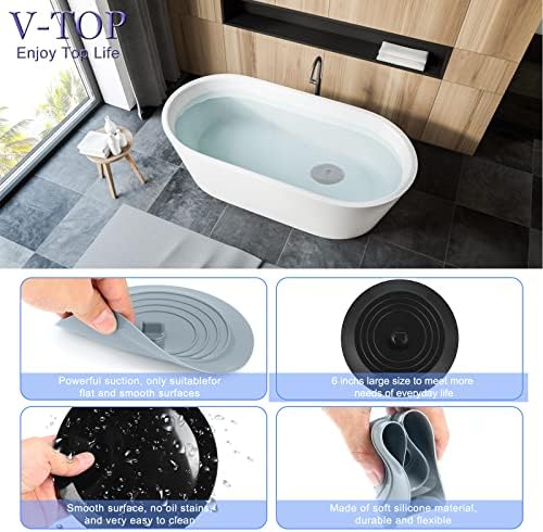 V-TOP Sink Strainer Stopper 4 Pack, Universal Silicone Kitchen Sink