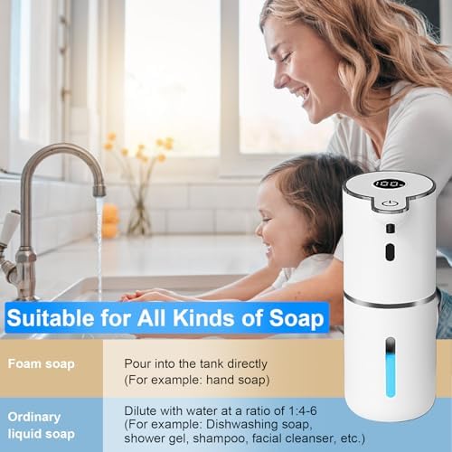 OHIFAST Automatic Foaming Soap Dispenser Touchless, USB Rechargeable