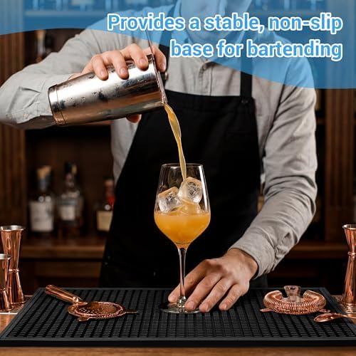 ZJWZLG Bar Mat - Premium 18"X12" Rubber Bar Mats for Countertop
