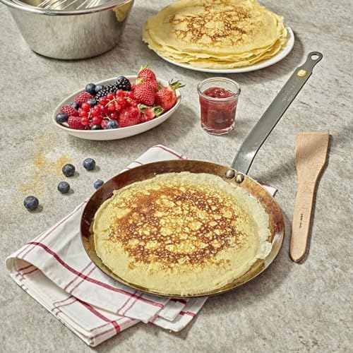 de Buyer MINERAL B Carbon Steel Crepe & Tortilla Pan - 9.5” Diameter