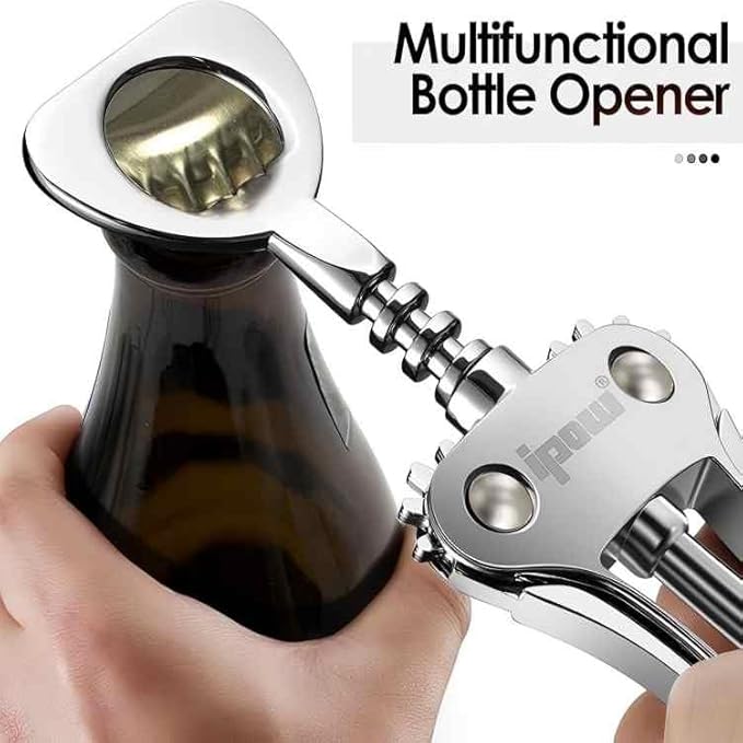 IPOW Wine Opener, Zinc Alloy Wine Bottle Opener, Wing Corkscrew Heavy Duty - Image 2
