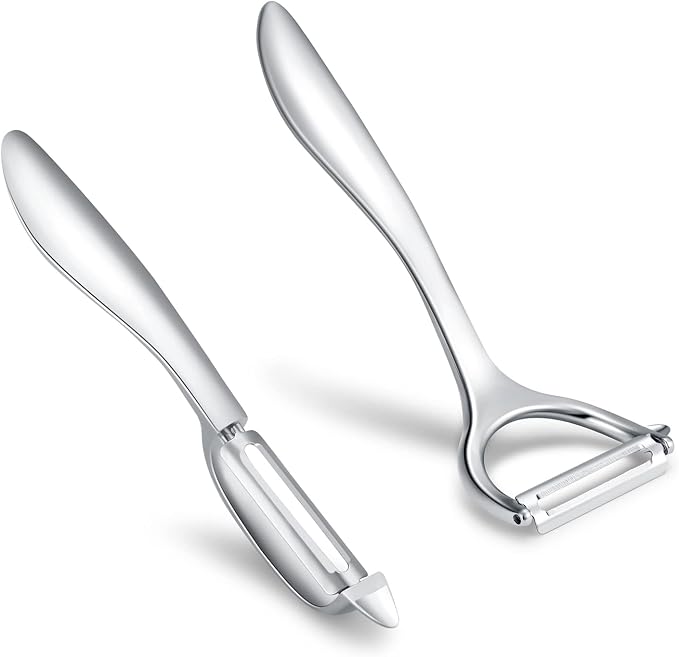 Set of 2 Stainless Steel Vegetable Peeler, Y-Shaped and I-Shaped Stainless - Image 3