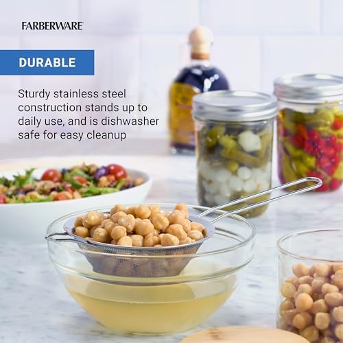 Farberware 3-Piece Fine Mesh Strainer Set Stainless Steel