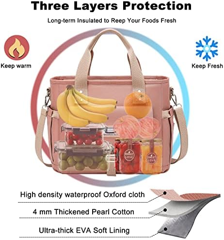 Weitars Insulated Lunch Bag for Women Men,Leak Proof Lunch Box for
