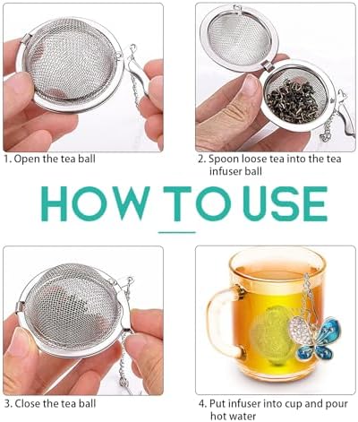 Tea Steeper for Loose Tea 2pcs NSTaygate Tea Infuser with Charm