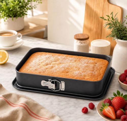 Rectangular Springform Cake Pan 11.02"x7.09"x2.55" - Leakproof