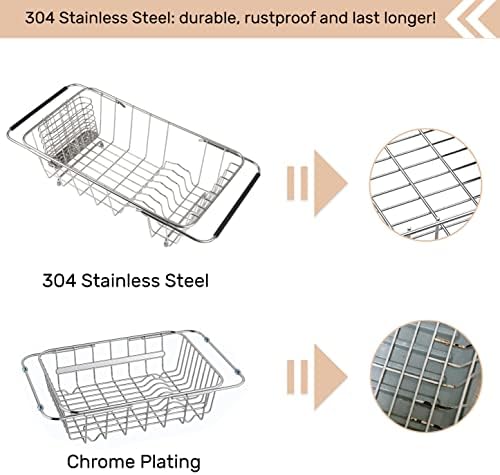 Expandable Stainless Steel Dish Drying Rack