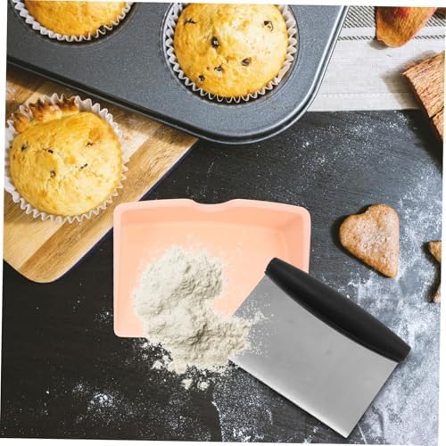 Stainless Steel Dough Cutter Set with Holder, Pink