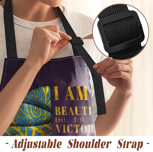 Aprons For Women With Pockets African Art Apron Black Girl Kitchen