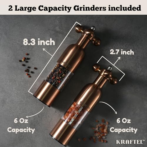Salt and Pepper Grinder Set, 8", 2PK