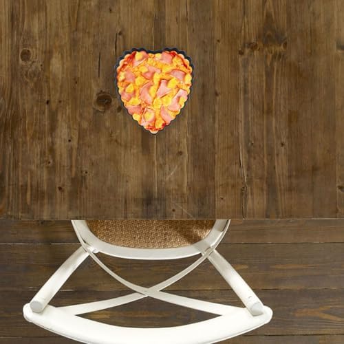 6pcs Heart Shaped Tart Pan Carbon Steel Nonstick Release