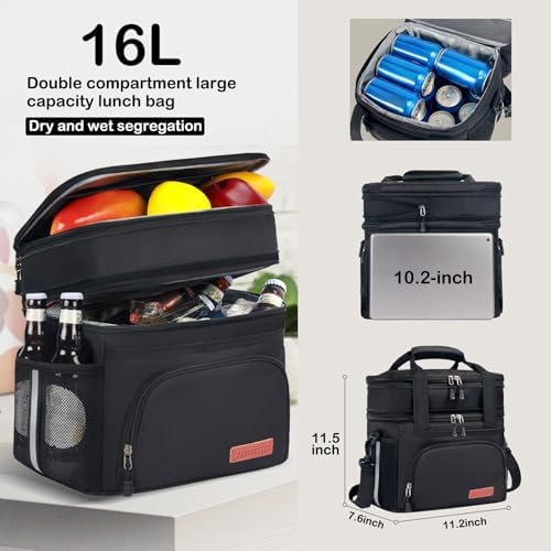 JOINGO Tactical Lunch Box for Men/Women, 16L Expandable Insulated
