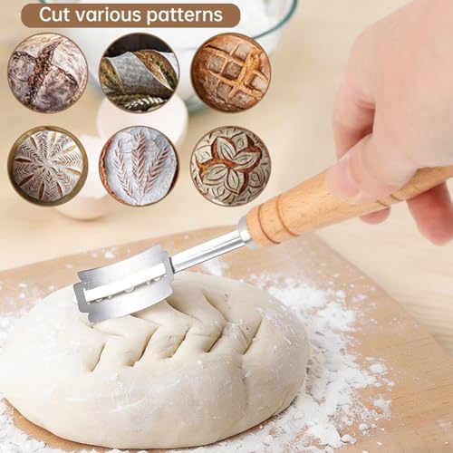 Danish Dough Whisk Set, Dough Hook, Bread Lame, Bench Scraper