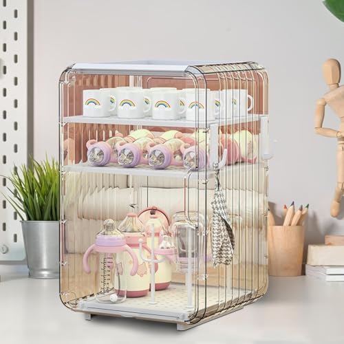Large Capacity Baby Bottle Drying Rack, 3/4-layer Dustproof Nursing