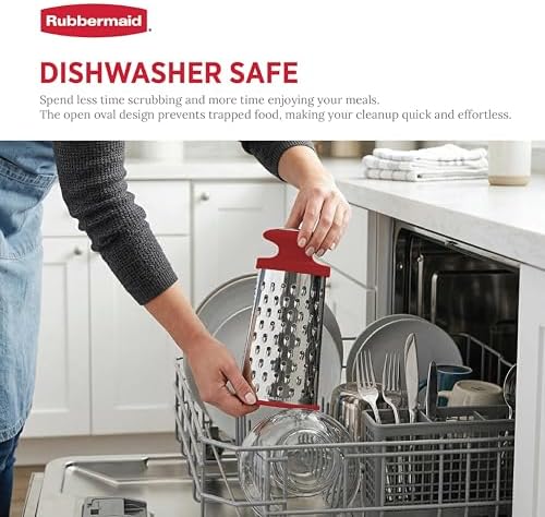 Rubbermaid Stainless Steel Cheese Grater - 9.5" Oval Handheld Box