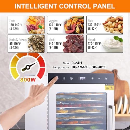8/10-Tray Food Dehydrator, 800W