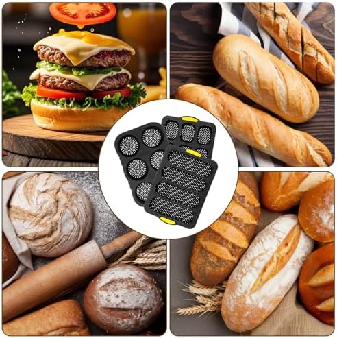Set of 5 Silicone Hamburger Bun Mold 4 6 9 Cup Hamburger Bun Pan with