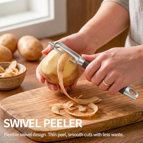 2 Piece Swivel & Julienne Peeler - Fruit, Vegetable Peelers for