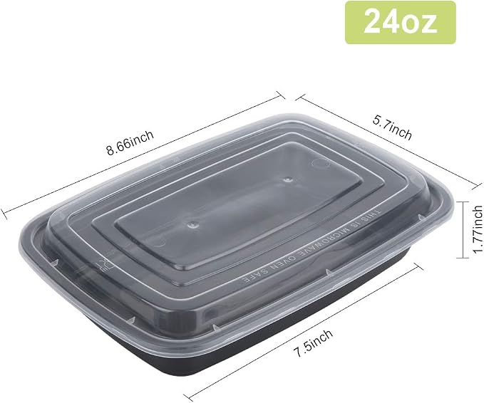 Reusable Food Prep Containers, Meal Dishwasher Safe - Image 2