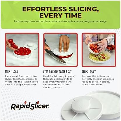 White Bagel Slicer and Multi-Use Food Cutter
